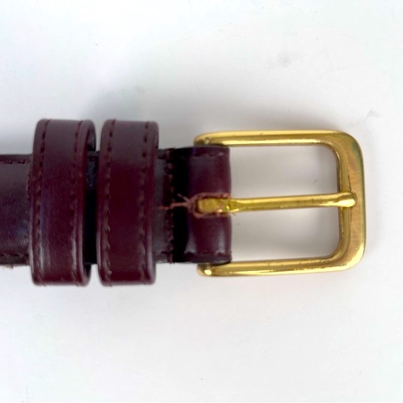 Coach 5700 Belt Burgundy Burnished Cowhide Solid Brass Buckle 38” 95cm - Picture 5 of 16